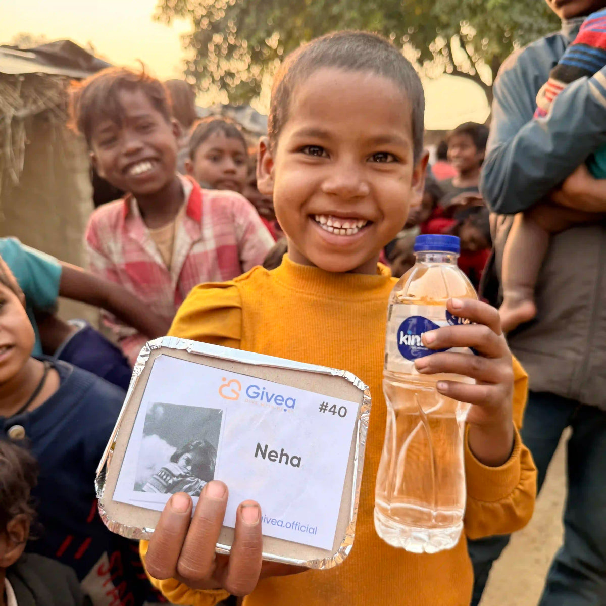 Sponsor Food Packets with Water Bottles - Givea