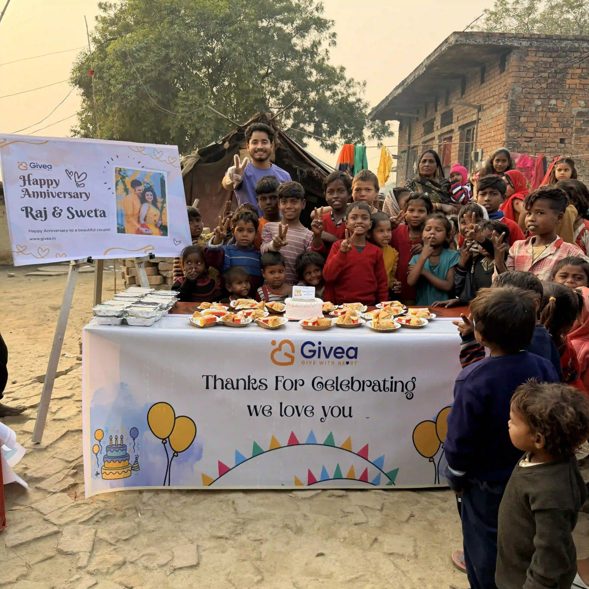Sweet Little Anniversary Party for Slum Kids (Snacks Incl.) - Givea
